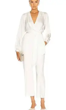 NEW JONATHAN SIMKHAI Piper Combo Wrap Jumpsuit