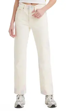 NWT Levi's 501 Original Fit White Tie Dye Straight Leg Jeans 27x30