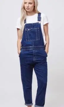 Moto Medium Wash Denim Overalls