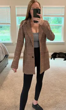 New Women's Abercrombie Brown Tan Coat Jacket Blazer