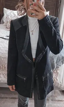 Black Blazer Style Coat 