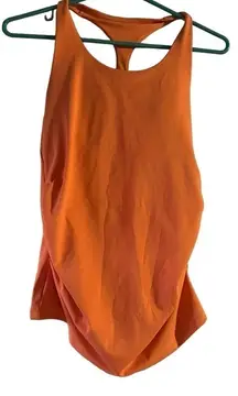 NEW Old Navy Orange Active Racerback Tank Top With Built-In Bra