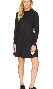 Toad&Co Horny Toad Black Fernview Long Sleeve Organic Cotton Knit Comfy Dress XS