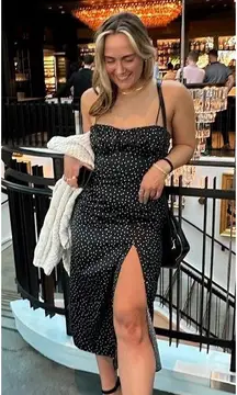 ZARA Polka Dot Dress Midi