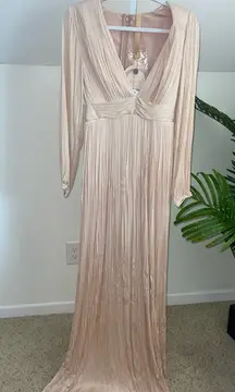 MARIA LUCIA HOHAN Inari‎ plissé silk-tulle gown in Nude 36F US 6