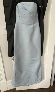 Amsale Sonia Ice Blue Bridesmaid Dress