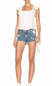 Rag & Bone Winnie Distressed Jean Shorts Womens Size 25 Denim