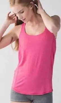 Lululemon‎ Free to be Wild Hot Pink Butterfly Tank size 6