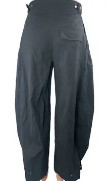 COS Women's Black High Waisted Barrel Carrot Parachute Baggy Trousers Pants Sz 2