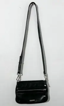 Calvin Klein Black Leather Crossbody Shoulder Bag 29” Purse