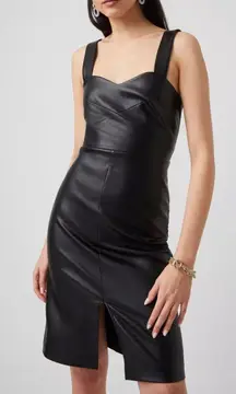 faux leather dress. NWT size 4