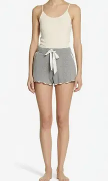 NEW Abercrombie & Fitch Gray White Ribbed Casual Loungewear Pajama Shorts Size M