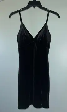 Black Velvet Mini Dress