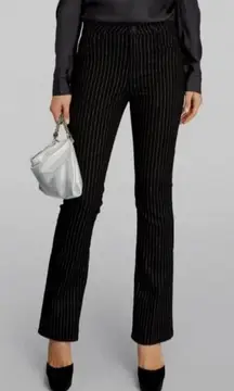 L'Agence Women's Black Selma High Rise Baby Bootcut Jeans Size 26