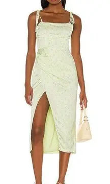 Camila Coelho Bavel Midi Dress in Sage Delilah, size XS