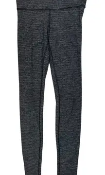 Lululemon Women's 4‎ Wunder Under Legging Diamond Jacquard Space Dye Black Slate