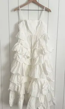 Ulla Johnson Avery Tiered Long Dress White