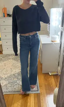 Anthropologie Cropped Knit Sweater