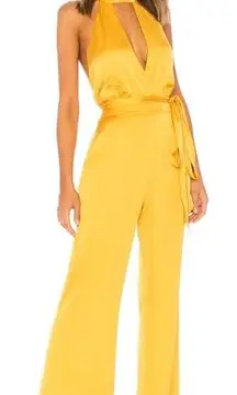 Yellow Halter jumpsuit 