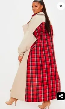 Plt Stone Contrast Panel Trench Coat Size Large 