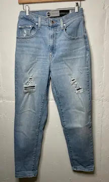 LEVIS Silver Tab Mom Jean Womens Size 27 High Rise Distressed