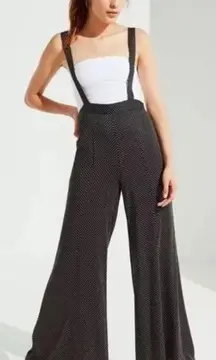 Wide Leg Suspender Pants