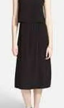 Madewell Black Overlay Silk Cami Layered Dress‎ Women's Size 8 Midi Casual Party