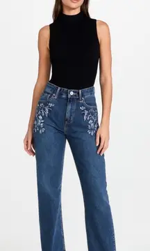 Camila Coehlo Embroidered Jeans size 8 Revolve