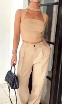 Zara Tan Chinos‎ Relaxed Fit Lightweight