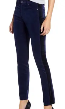 AG Velvet High Rise Mari Straight Jeans Black Size 25