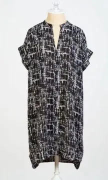 Loyal Hana Cybelle Tunic Blouse Nursing Breastfeeding Tunic Geometric Navy Blue