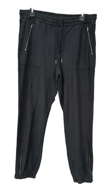 Athleta Farallon Jogger Pants Size 12 Sweats Loose Taper Black Women's‎ #W8-1