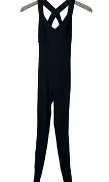 No Ka'Oi Laiki Black One Piece Jumpsuit Yoga Activewear NEW