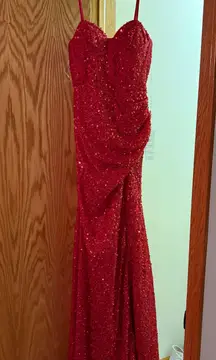 Stacees Red Prom Dress