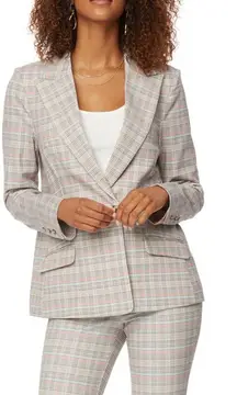 NYDJ Modern Plaid Ponte Knit‎ Blazer Sz M