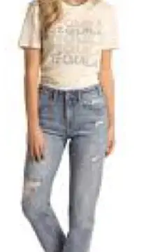 Rock & Roll Cowgirl Light Blue Straight Leg Jeans