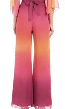 NWT Amanda Uprichard Ariya Wide Leg Sunset Ombre Trouser Pant ~ Size Medium 🧡🍄