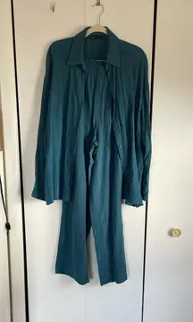 SHEIN Blue Pant Suit 