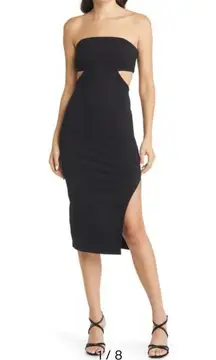 Socialite Cutout Strapless Body-Con Dress