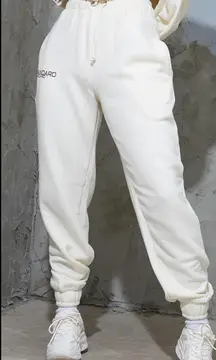 PrettyLittleThing Cream Colored Joggers