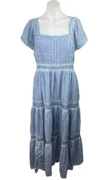 American Eagle Outfitters Embroidered Square Neck Short Sleeve Flared Dress XXL