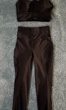 Lululemon Black Matching Workout Set Sports Bra & Leggings