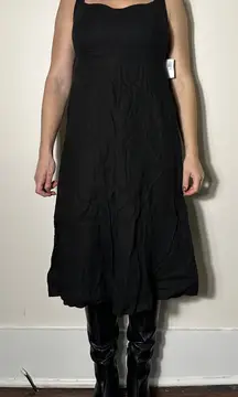 Old Navy Black Midi Dress Size Small Petite NWT