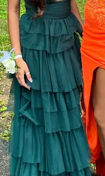 David's Bridal Dress Prom Green Emerald