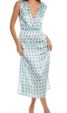 Equipment Femme Janina silk midi dress size slit