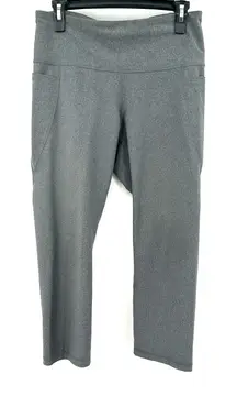 Old Navy Active Size Large Leggings Gray High Rise Go Dry Powersoft Activewear‎