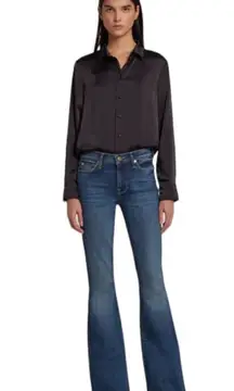 7 For All Mankind Embroidered Skeleton Spider Bootcut Jeans