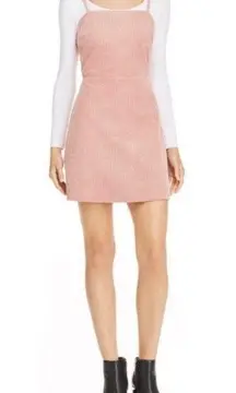 Alicia Corduroy Mini Dress in Light Pink