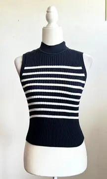 Abercrombie & Fitch Striped Ribbed Tank Top Soft Girl Coquette Retro Cute Small