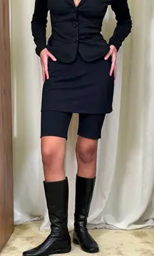 GABRIEL FOR SACH- Navy Skort Career Work Professional Business Minimalist